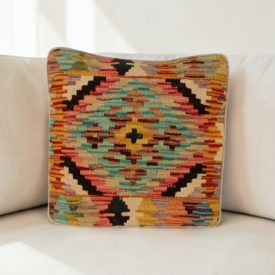 Kilim díszpárna 40x40 kézi szövésű párnahuzat