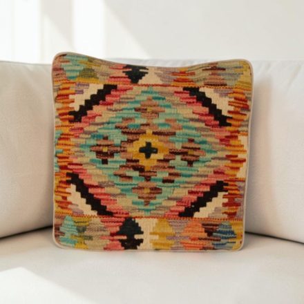 Kilim díszpárna 40x40 kézi szövésű párnahuzat