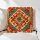 Kilim díszpárna 40x40 kézi szövésű párnahuzat