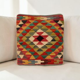 Kilim díszpárna 45x45 kézi szövésű párnahuzat