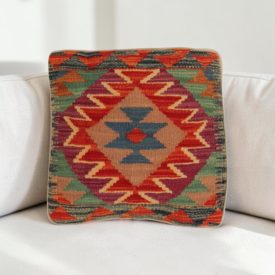 Kilim díszpárna 40x40 kézi szövésű párnahuzat