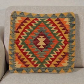 Kézi szövésű díszpáran 50x50 Kilim párnahuzat