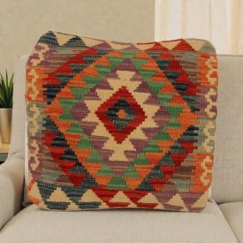 Afgán Kilim párnahuzat 50x50 kézi szövésű párna