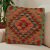Afgán Kilim párnahuzat 50x50 kézi szövésű párna