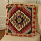 Afgán Kilim párnahuzat 50x50 kézi szövésű párna