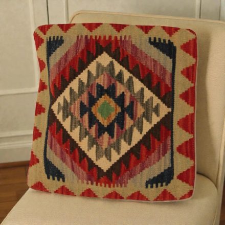 Afgán Kilim párnahuzat 50x50 kézi szövésű párna