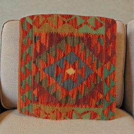 Afgán Kilim párnahuzat 50x50 kézi szövésű párna