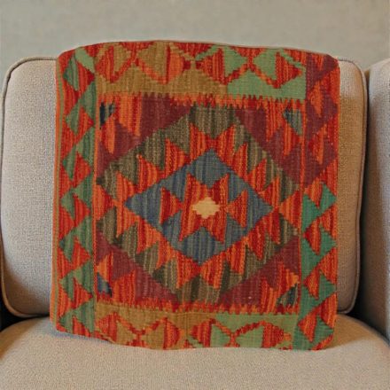 Afgán Kilim párnahuzat 50x50 kézi szövésű párna