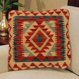 Kézi szövésű párna 50x50 Kilim párnahuzat