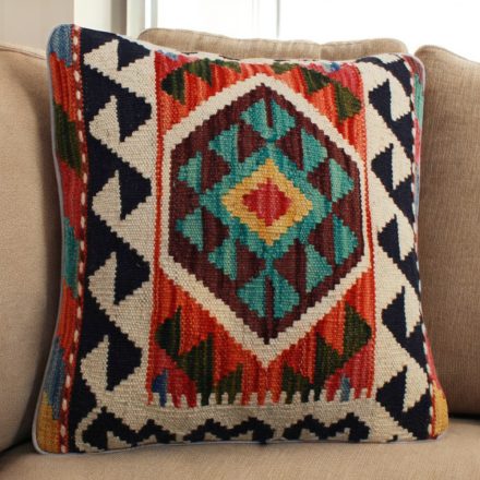 Kilim díszpárna 45x45 kézi szövésű párnahuzat