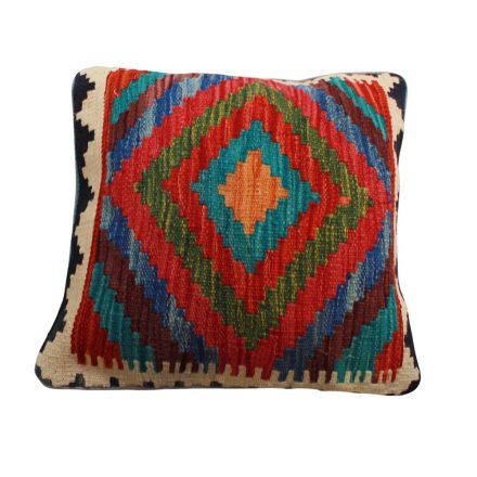 Kézi szövésű Kilim párnahuzat 45x45 afgán díszpárna