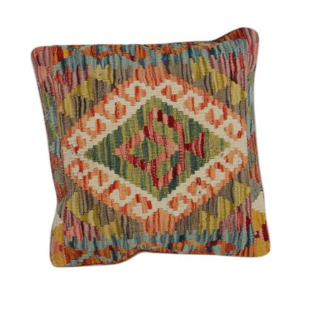 Kézi szövésű Kilim párnahuzat 45x45 afgán díszpárna