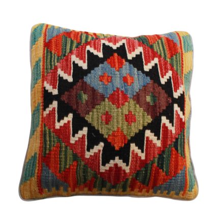 Afgán Kilim párnahuzat 45x45 kézi szövésű párna