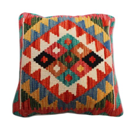 Afgán Kilim párnahuzat 45x45 kézi szövésű párna