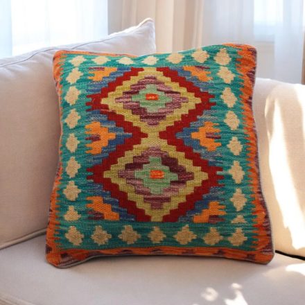 Kézi szövésű Kilim párnahuzat 45x45 afgán díszpárna - parna488