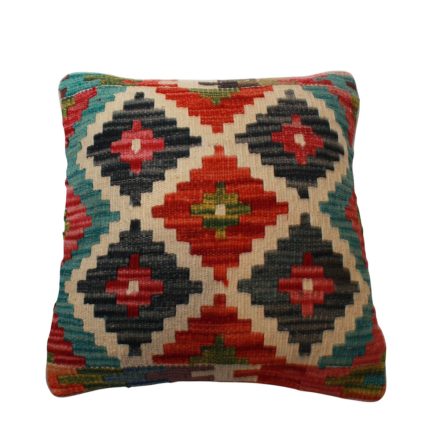 Afgán Kilim párnahuzat 45x45 kézi szövésű párna