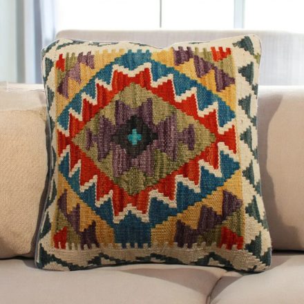 Kézi szövésű díszpárna 45x45 Kilim párnahuzat - parna506