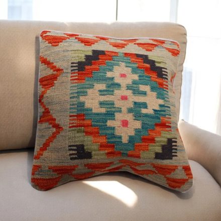 Kézi szövésű Kilim párnahuzat 45x45 afgán díszpárna - parna517