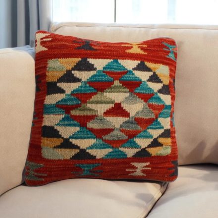 Kézi szövésű Kilim párnahuzat 45x45 afgán díszpárna - parna533