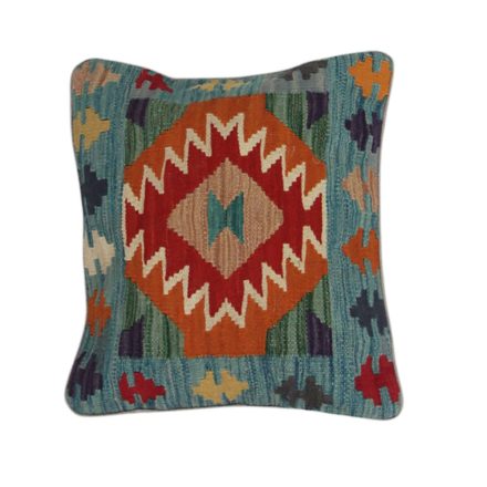 Afgán Kilim párnahuzat 45x45 kézi szövésű párna