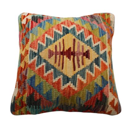 Kézi szövésű Kilim párnahuzat 45x45 afgán díszpárna