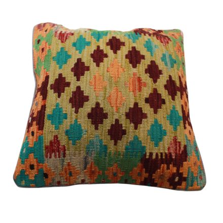 Afgán Kilim párnahuzat 45x45 kézi szövésű párna