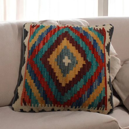 Kézi szövésű Kilim párnahuzat 45x45 afgán díszpárna - parna672