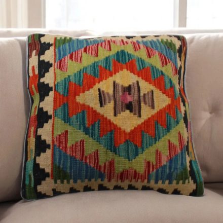 Kézi szövésű Kilim párnahuzat 45x45 afgán díszpárna - parna685
