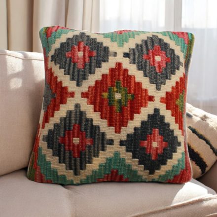 Kilim díszpárna 45x45 kézi szövésű párnahuzat