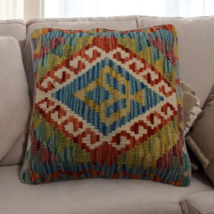Kézi szövésű Kilim párnahuzat 45x45 afgán díszpárna - parna701