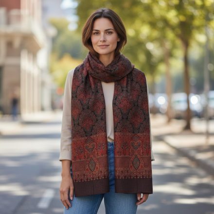 Elegáns sál 215x105 mályva-kék vékony női sál