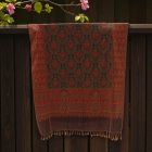 Elegáns sál mályva-zöld 215x105 vékony női sál