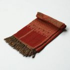 Női sál piros 215x105 elegáns női vállkendő