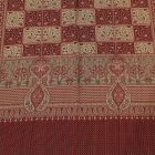 Sál szürke-bordó 215x105 elegáns női sál pamutból