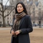 Nagy sál sötét zöld-fekete 215x105 nagyméretű férfi női vállkendő