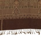 Keleti mintás sál barna 215x105 pamut vállkendő