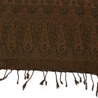 Elegáns női sál 215x105 sötét zöld autentikus mintával