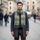 Nagy sál zöld 215x105 nagyméretű női férfi vállkendő