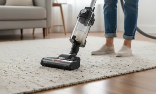 gyapjú szőnyeg porszívózása