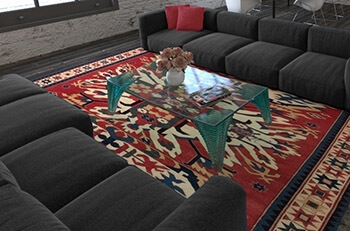 afgán szőnyeg a nappaliba