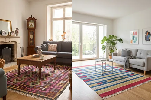 Kézi szövésű szőnyegek természetes anyagokból