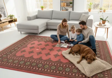 nappali szőnyeg és a háziállat
