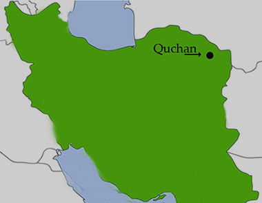 Quchan térképe